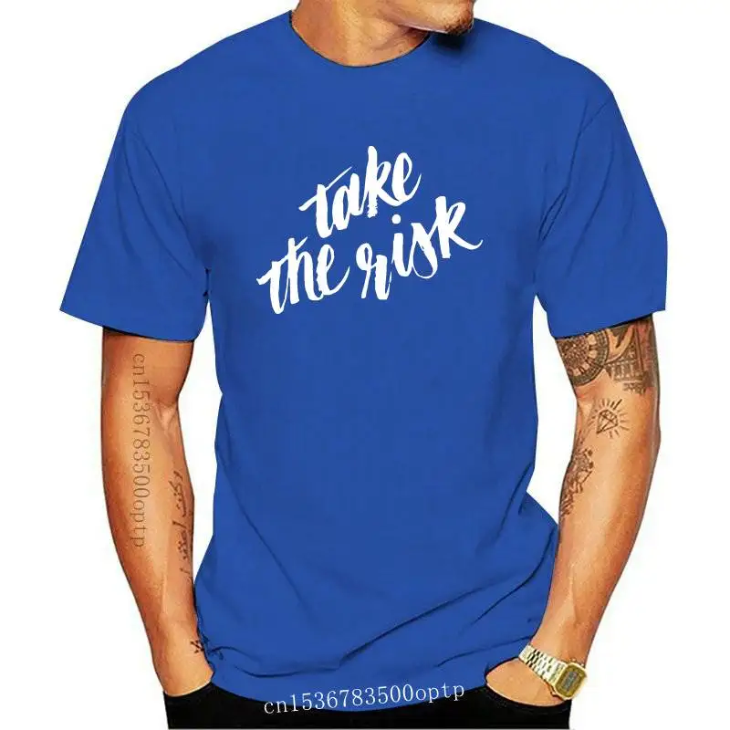 

New T-Shirts for Men T Shirt Hot Sale Clothes Take The Risk Printed Crew Tee Graphic Unisex T-Shirt Black S-3Xlcustom T Shirts C