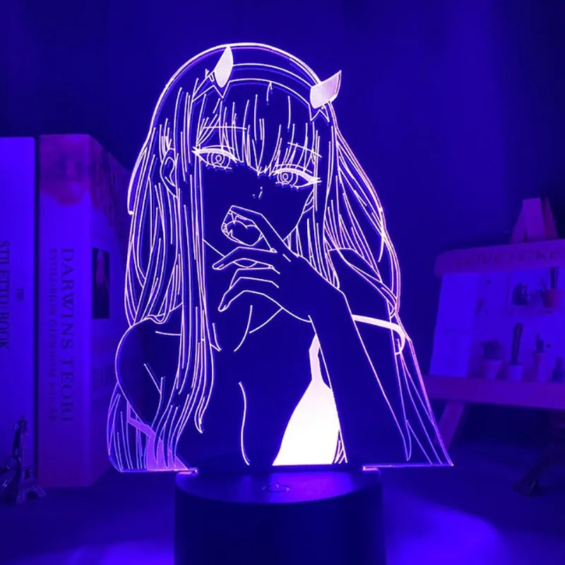 

Newest Anime Zero Two 3d Lamp Figure Nightlight Kids Child Girls Manga Gift Night Light Lamp Darling In The Franxx Dropshipping