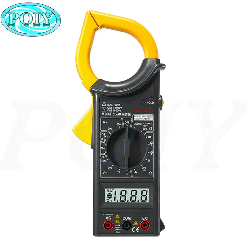 MASTECH M266C цифровой клещи Вольтметр Омметр переменного тока напряжение сопротивление тока Temp тестер детектор с диодным мультиметром