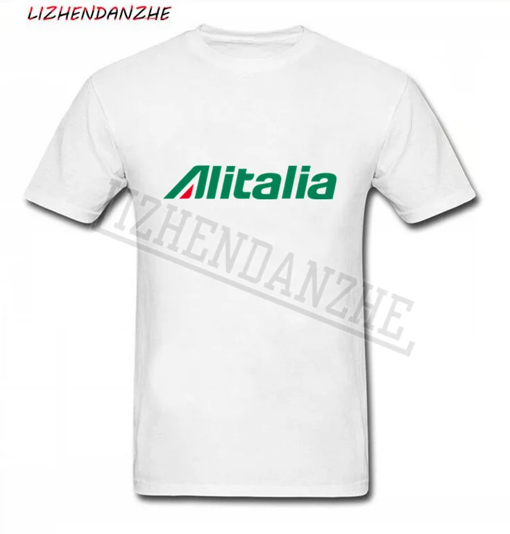 Мужская летная футболка Alitalia модная и забавная одежда Высококачественная