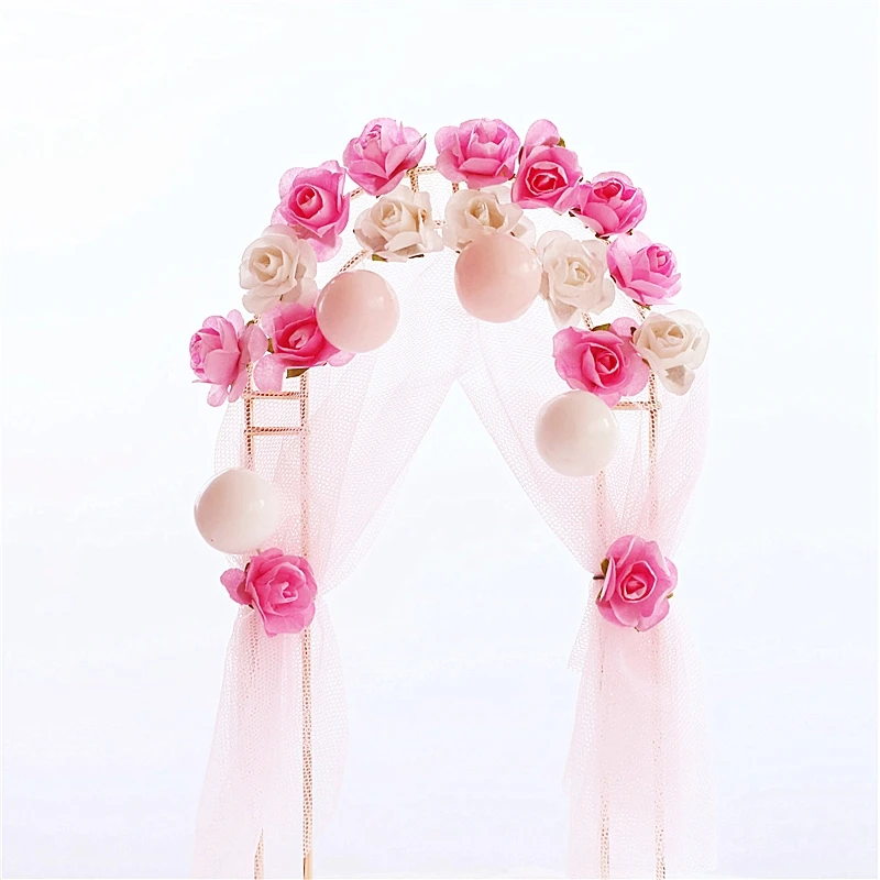 Пряжа арка цветок эльф торт Топпер для вечерние украшения Феи товары дня