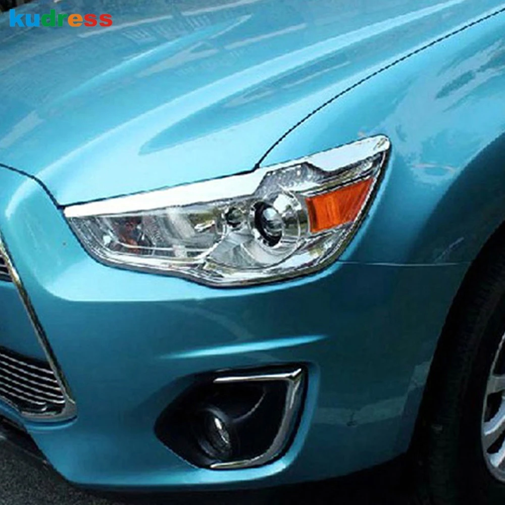 

Передсветильник фара для Mitsubishi ASX 2010 2011 хэтчбека из АБС-пластика, хромированная крышка фары, отделка, передсветильник фара, рамка, Стайлинг а...