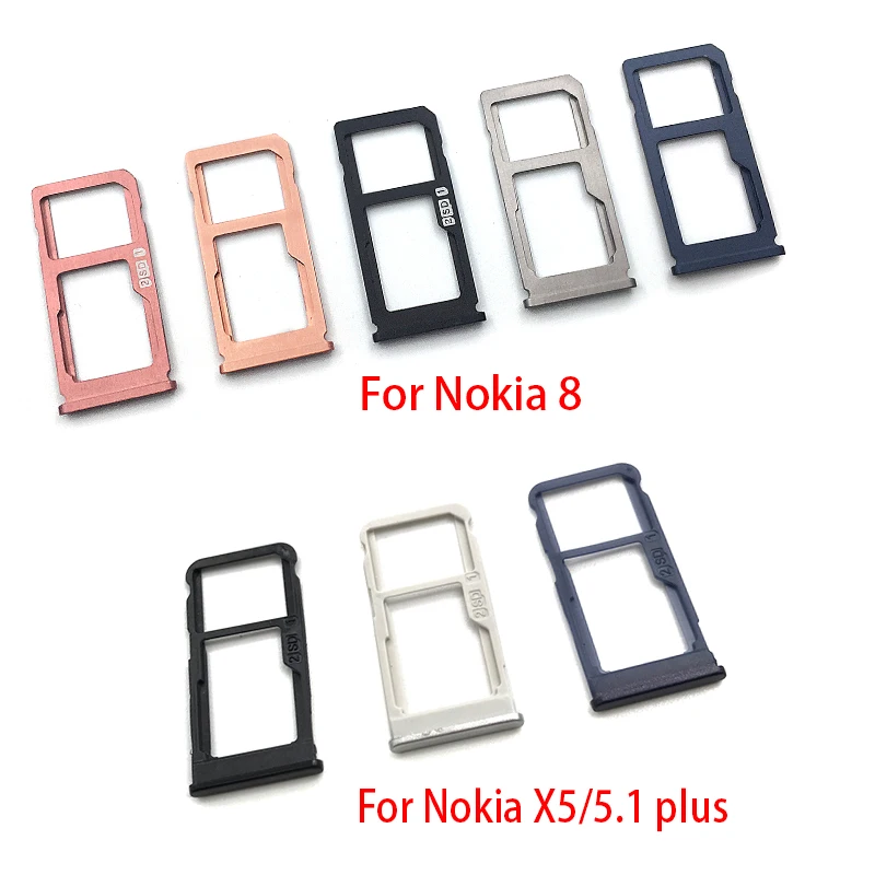 Новинка для Nokia 6 8 7 Plus/5 1 Plus X5 держатель Sim карты слот запасные части|Корпусы и