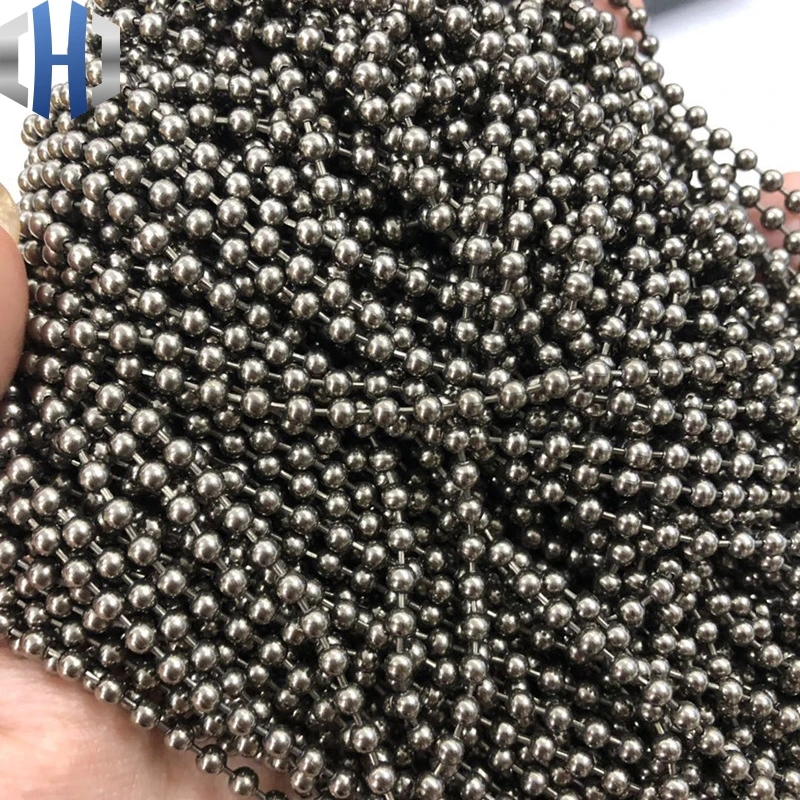 3,0*650 мм чистая титановая бусина цепь металлическая волна DIY аксессуары, цепочка на свитер не ржавеет свет гипоаллергенный EDC шарик цепь