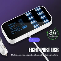 8 ports usb output car charger multi port usb charger for car 8 port car lighter charging station hub with lcd display