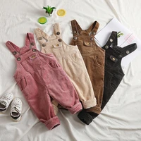 baby boys girls knit overalls lovely sleeveless solid color one piece romper fall clothes buttons four season