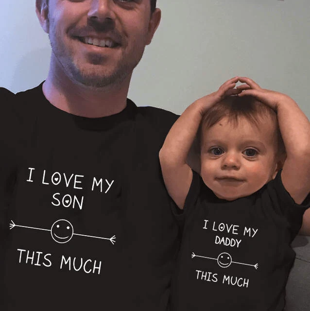 Футболка мужская с надписью I Love My Father/сын 1 шт. | Мать и ребенок