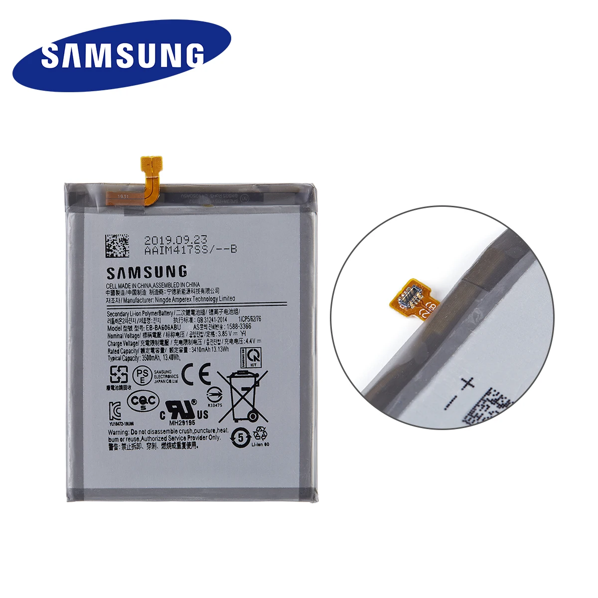 SAMSUNG-bater&iacute;a original de EB-BA606ABU para Samsung Galaxy A60 SM-A606F/DS, 3500mAh, SM-A6060, herramientas-2