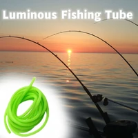 4mx1mm soft silicone luminous fishing tube green rig hook line accessories fish sleeves terminal tackle connector