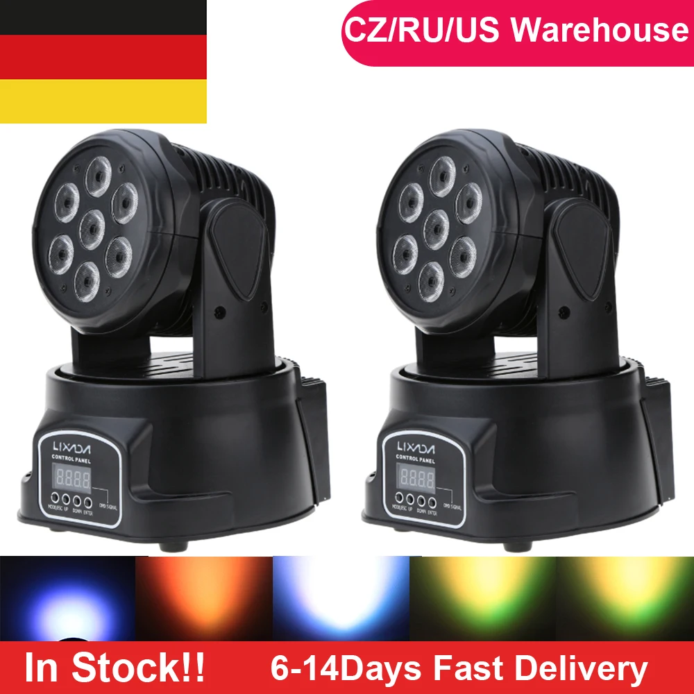 Движущаяся головка дискотечный светильник DJ Show DMX 512 RGBW светодиодный для сцены