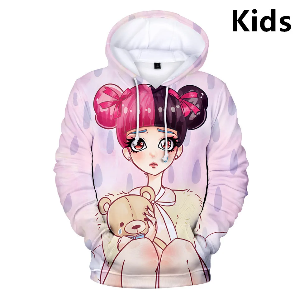 

3 To 14 Years Kids Hoodie Cry Baby Melanie Martinez 3D Hoodies boy/girls Sweatshirt Harajuku Cartoon Coat children pullover