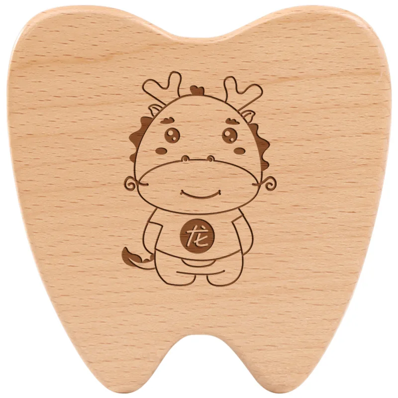 Новый стиль деревянные зубы Лиственные коробка на память для девочек и мальчиков