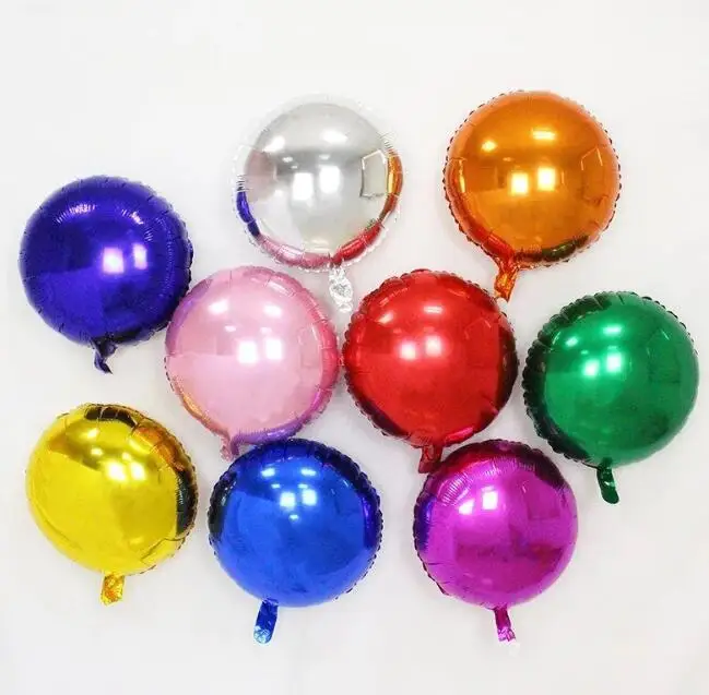 

500pcs 18inch Round Foil Metal Colorful Balloon Baby Shower Wedding Birthday Party Balloons Festive Party Layout Decoration Ball