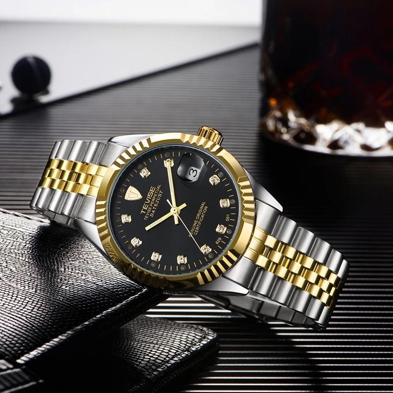 TEVISE мужские часы классические роскошные автоматические механические