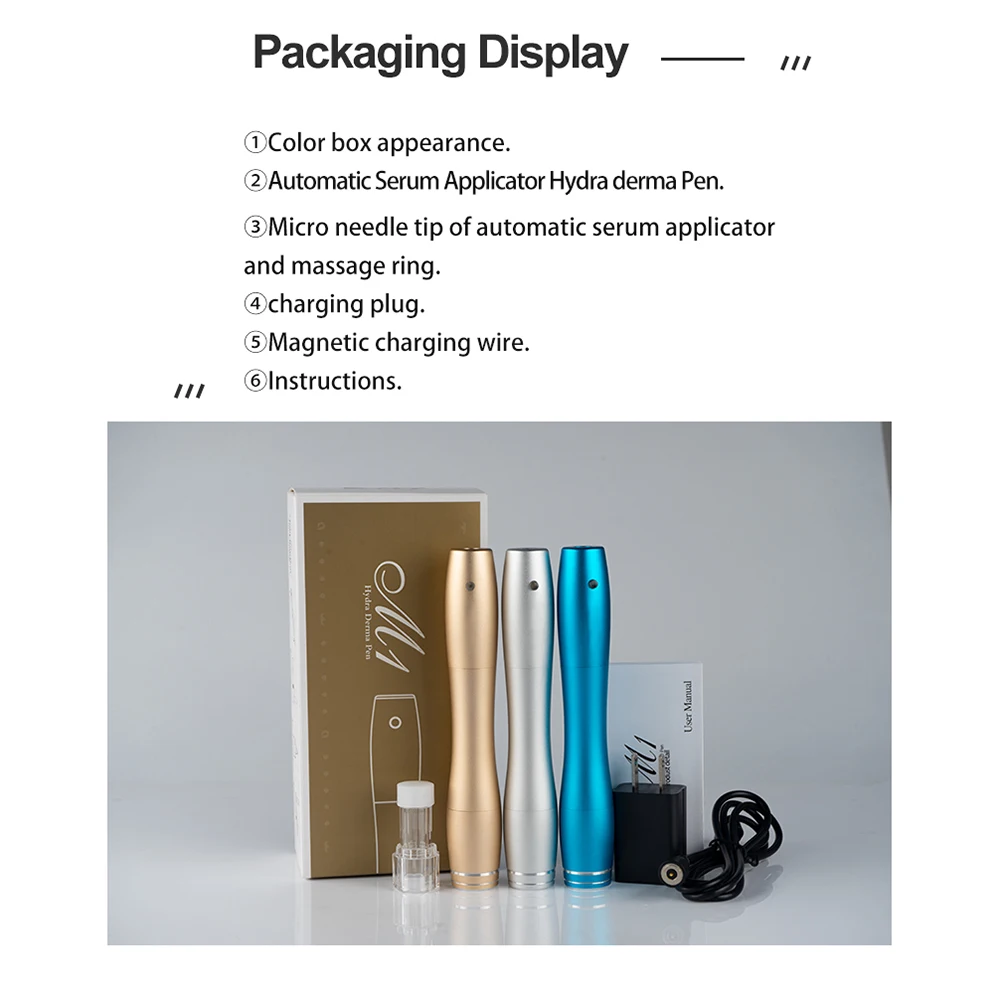 Rechargeable Water-Soluble Electric Micro-Needle Derma Roller 6 in 1 Ice Roller Titanium Microneedle Advanced Beauty Skin Care S