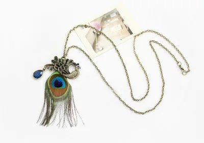 ZYZQ богемные этические красочные ожерелья в виде павлина свитера для женщин