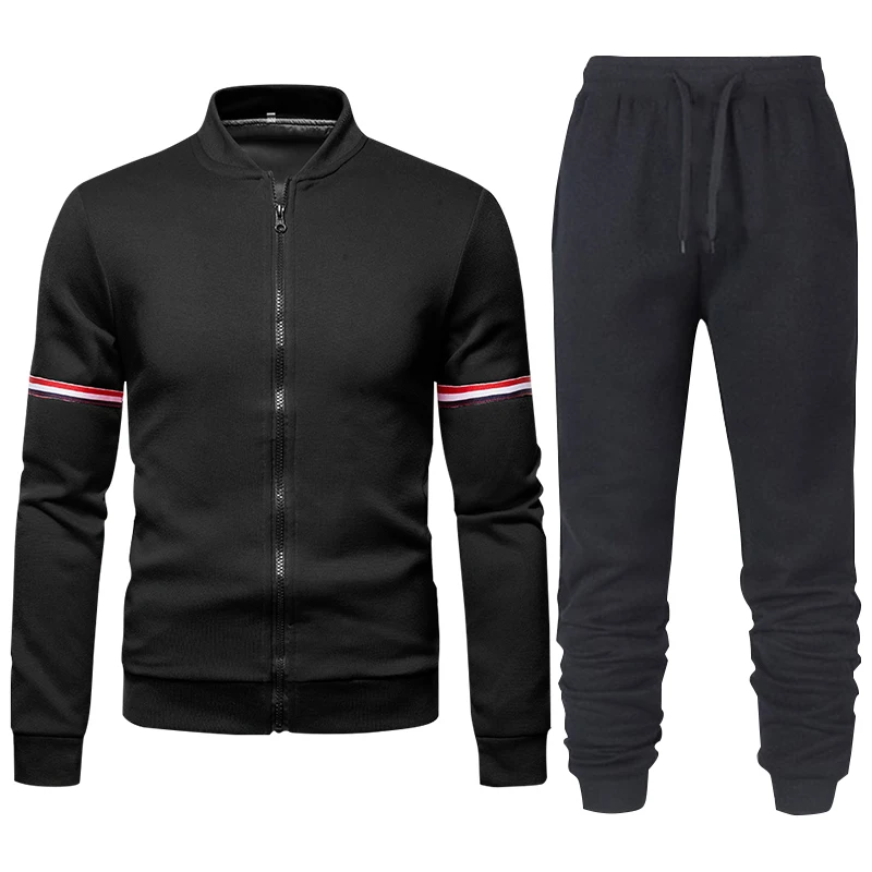 Мужские спортивные костюмы куртка-бомбер бейсбольная форма воротник-стойка