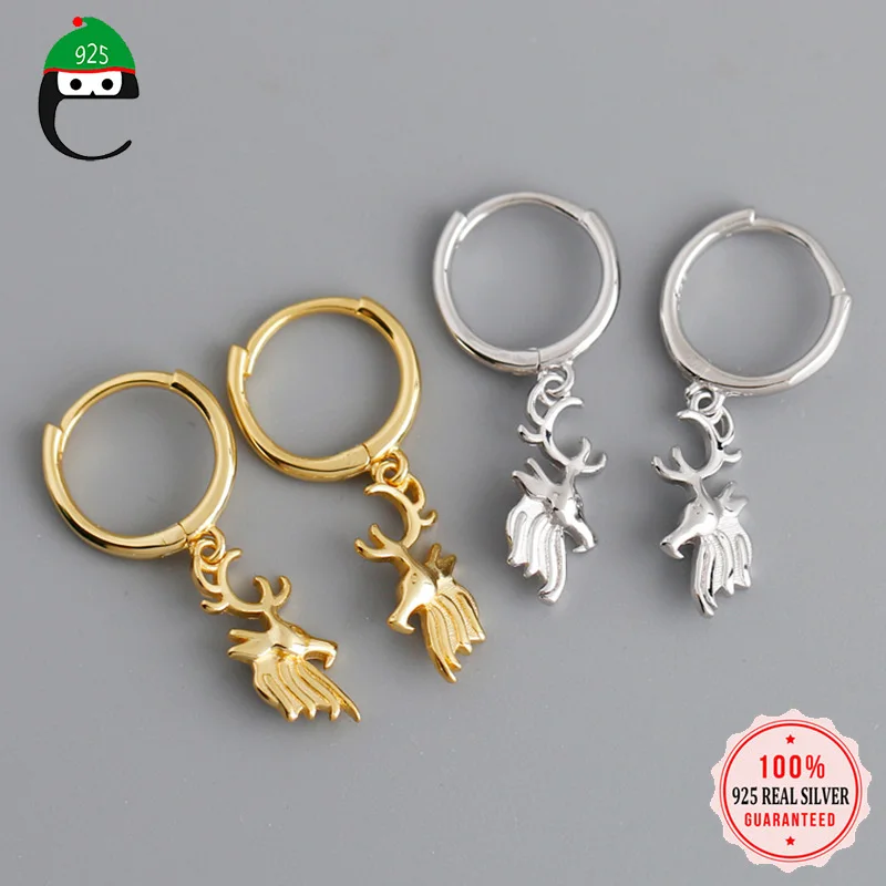 

Серьги-кольца женские из серебра 925 пробы, с подвесками