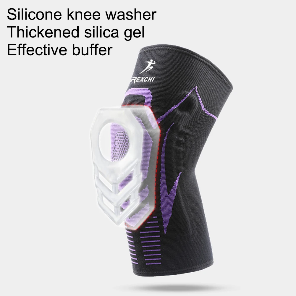 

2pcs Men Women Brace Tennis Cycling Knee Support Outdoor Sports With Shockproof Silicone Adjustable Protective For Running