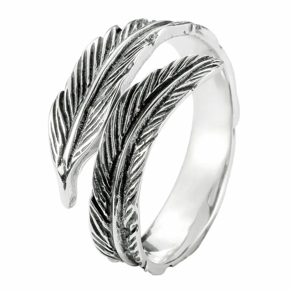 925 стерлингового серебра стали Dodo кольцо новые леди девушки S925 модные перо
