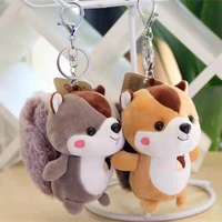 cute big tail squirrel plush toy keychain pendant small doll student backpack pendant creative female keychain pendant