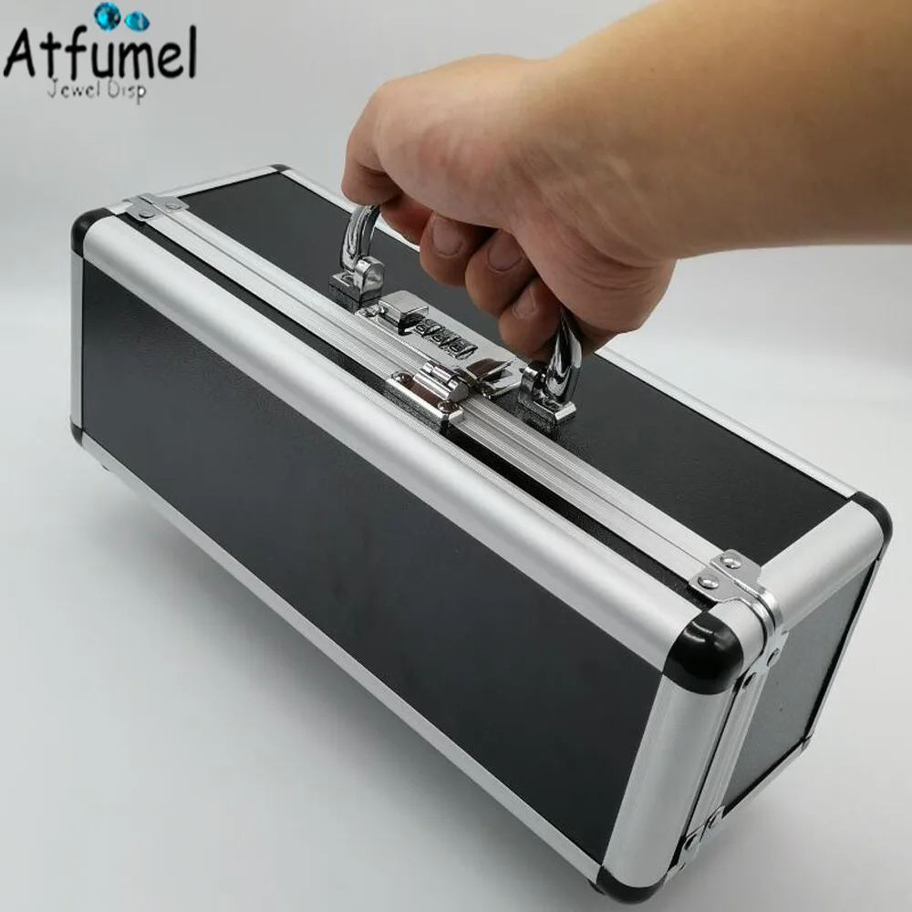 Quality Bracelet Box 15/30 Slot Gold Jade Bangle Carrying Case Household Bracelet Jewelry Storage Locked Travel Box Ring Box