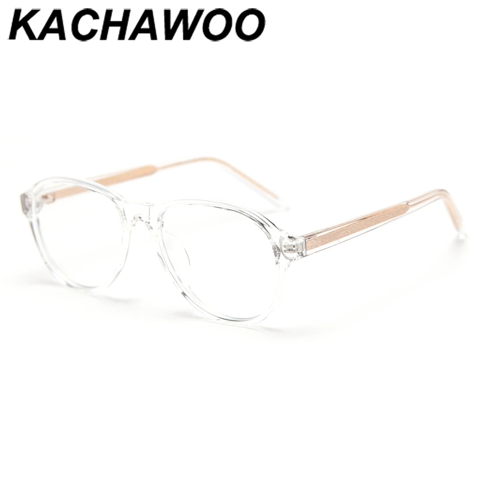 Очки Kachawoo в стиле ретро для мужчин и женщин TR90 оптические черные прозрачные очки