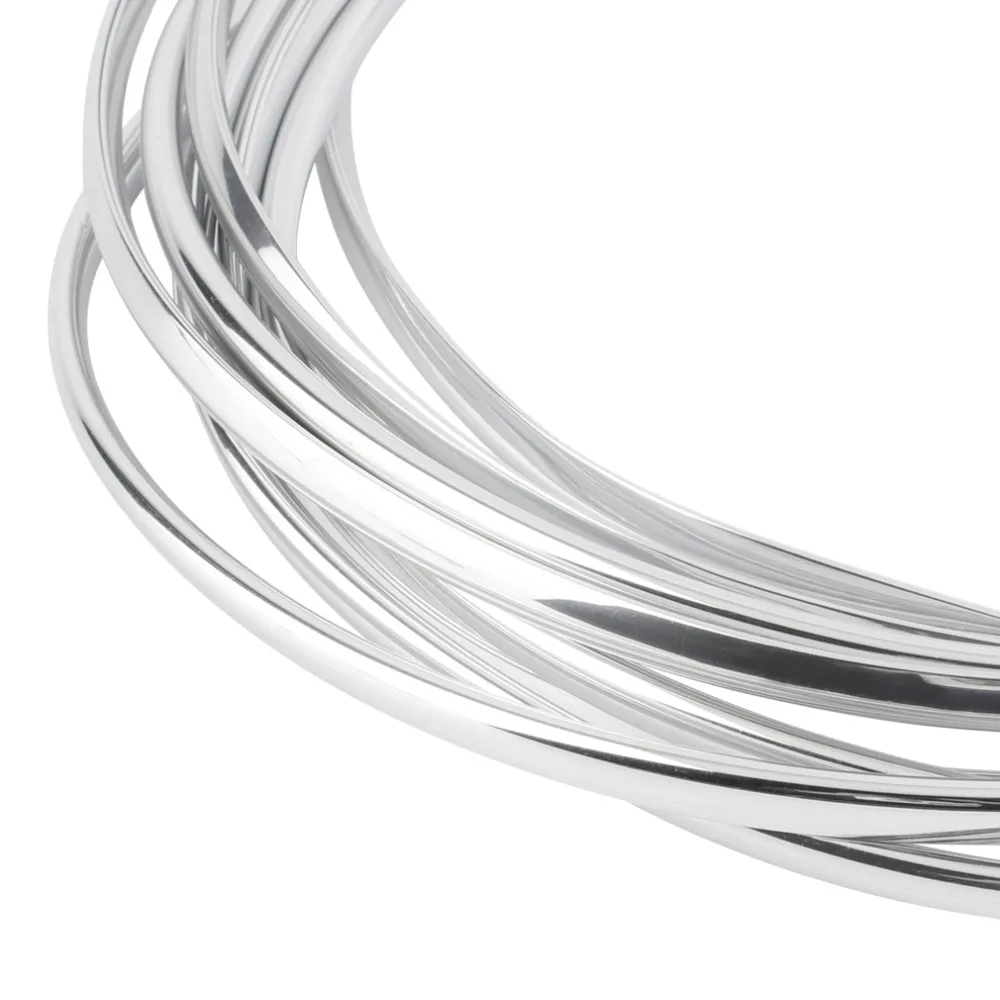 

4M Long U Shape DIY Car Interior Air Vent Grille Switch Rim Trim Outlet Decoration Strip Moulding Chrome Silver