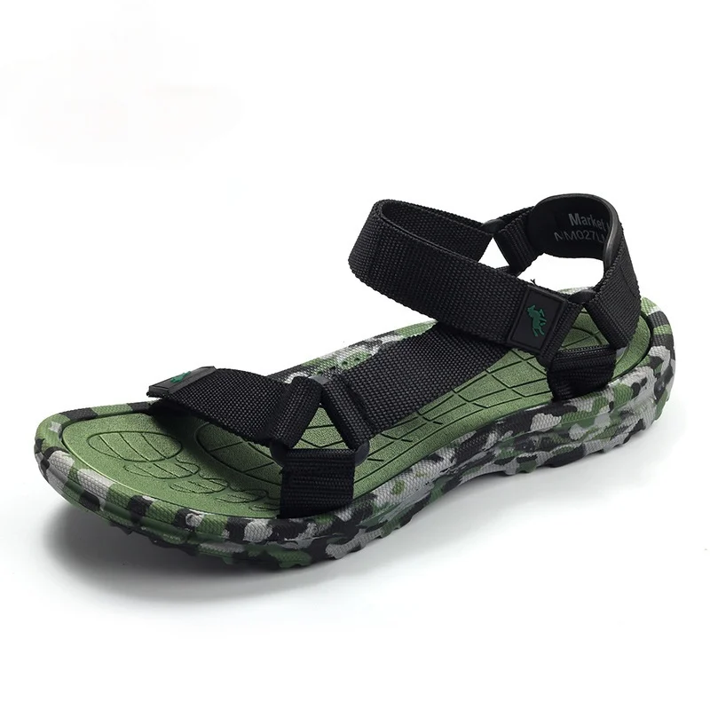 

2021 New Summer Non-slip Sandals Men's Camouflage Casual Outdoor Shoes Rome Fashion Personality Sports Beach Shoes Men Slippers