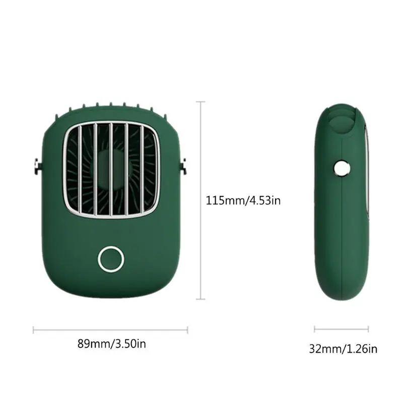 

Hight-quality Portable Necklace small Fan 3 color USB Mini Rechargeable Outdoor with 3-Speed Control Small Electric Fan