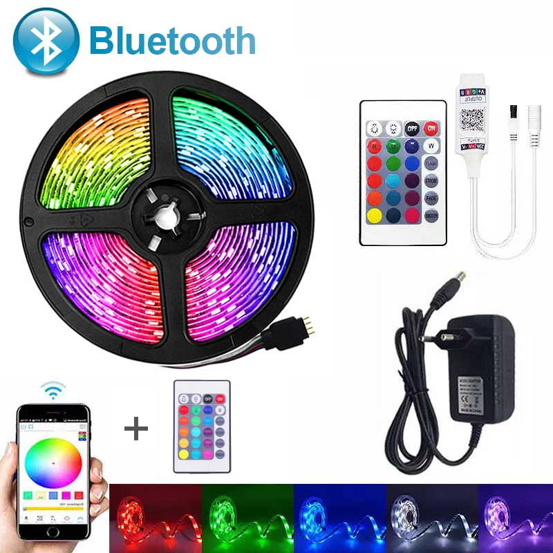 Светодиодная водонепроницаемая лента SMD 5050RGB с Bluetooth гибкая LED полоска