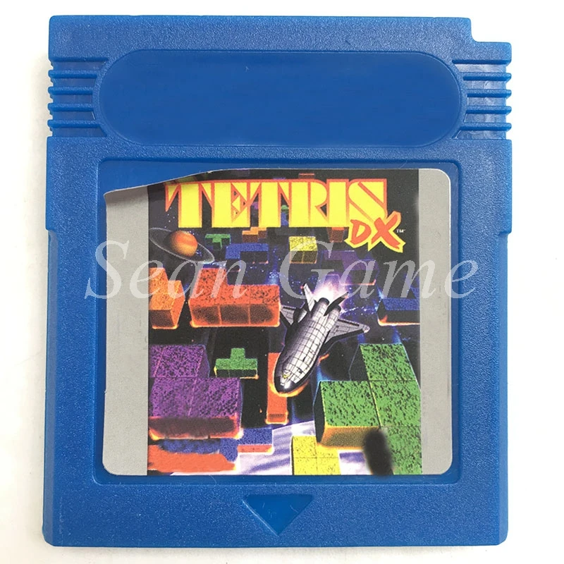 16-битная портативная видеоконсоль для тетрис DX версия с голубым/серым корпусом