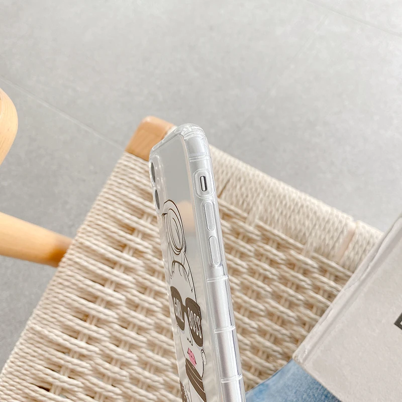 Ins волшебный зеркальный локомотив Девушка Мягкий силиконовый прозрачный чехол