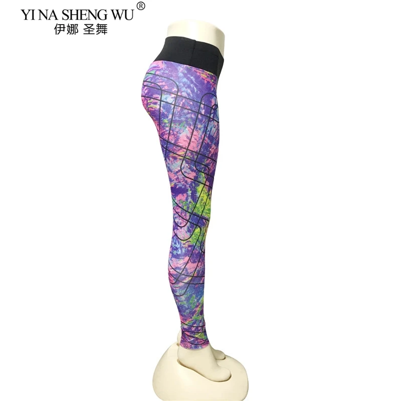 

Yoga Pants Women Unique Printing Fitness Leggings Workout Sports Running Leggings Sexy Push Up Gym Wear Elastic Slim Pants New