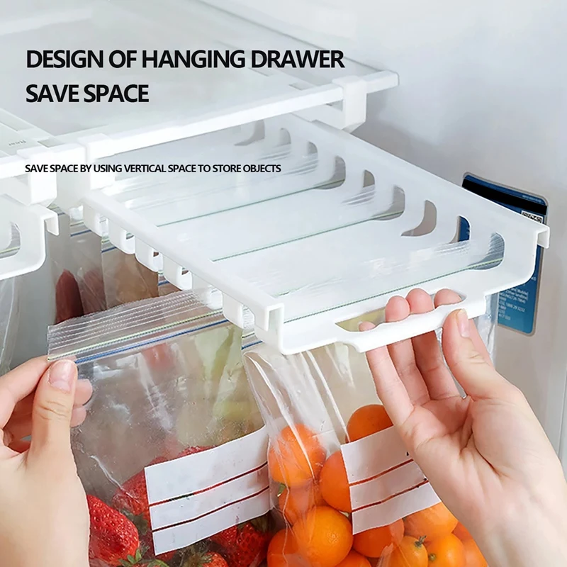 

Выдвижной ящик-органайзер, рельсовая стойка для холодильника, кухонные ящики, экономия пространства, фотодержатель, выдвижной ящик холодил...