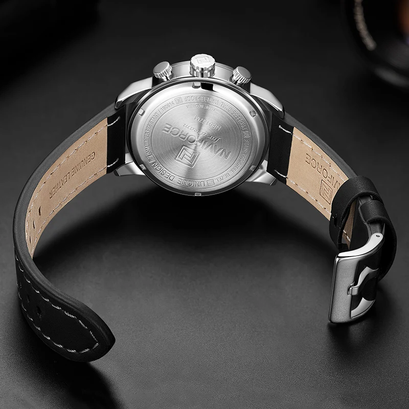 

NAVIFORCE Men's Watches Top Brand Luxury Fashion Quartz Men Watch Waterproof Sport Leather Military Wristwatch Relogio Masculino