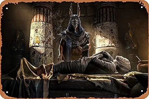 

Assassin's Creed Origins 2017 Game Poster 8X12 Vintage Look Metal Sign,Bar, Man CAVE Art Decoration