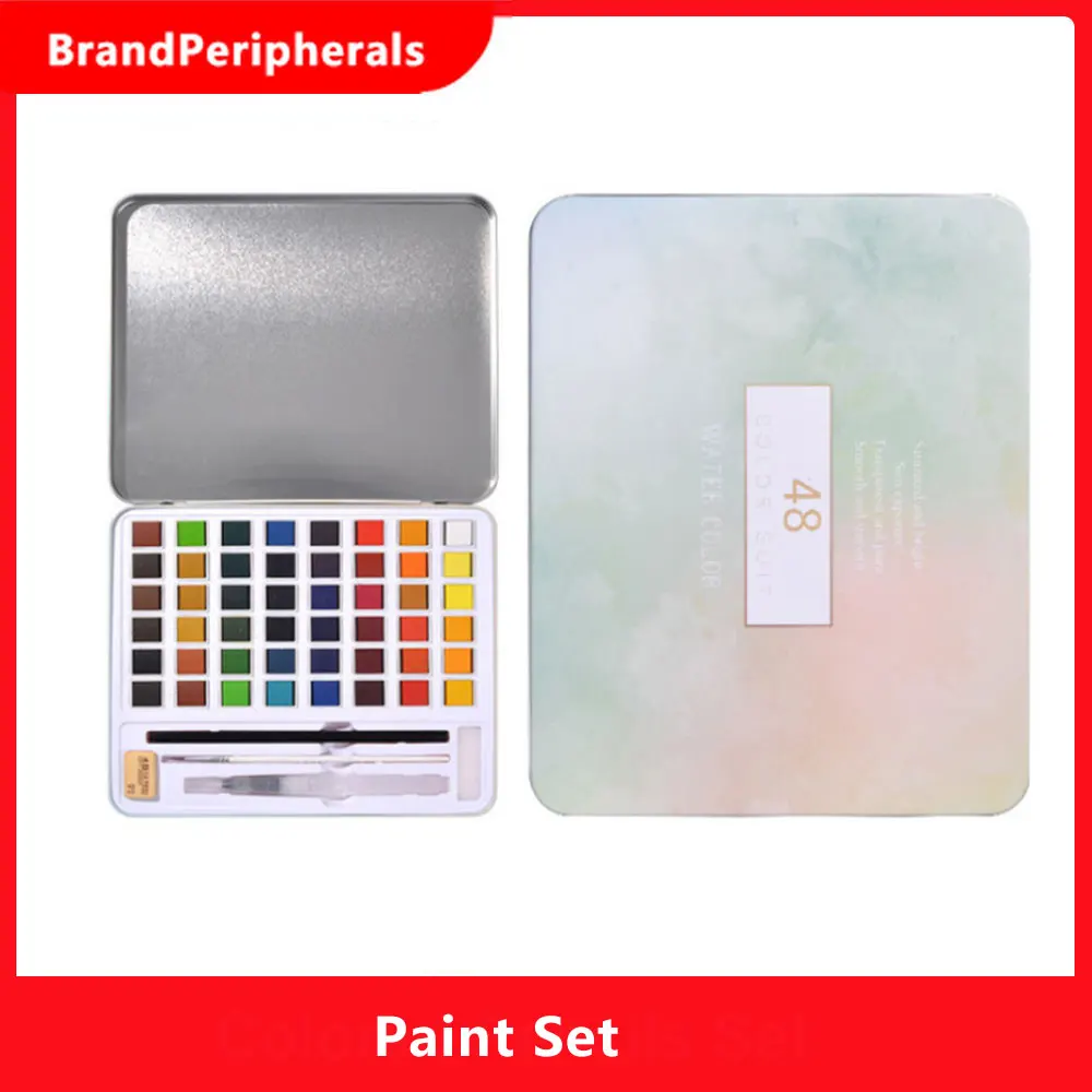 Набор для рисования с кисточкой карандашом 48/36 цветов|Акварельные краски| |