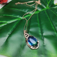 unique oval multicolour necklace retro classics ornaments women gift girl present free shipping