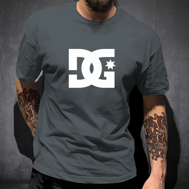 

2021 Summer Oversized T-shirt Short Sleeve O-neck Leisure Outwear Tees Breathable Casual Men T Shirt Streetwear Hip Hop DG Top