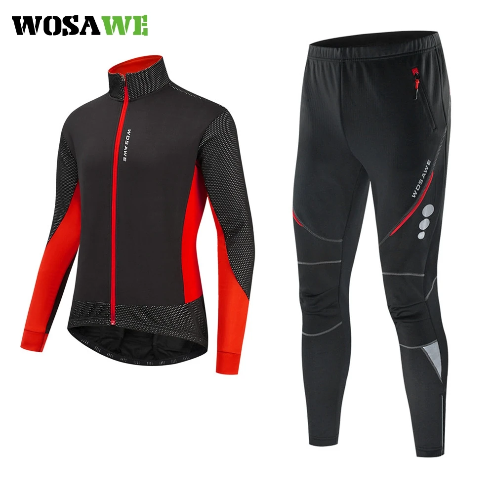 WOSAWE 2020 зимние теплые флисовые велосипедные куртки мужские с длинным рукавом