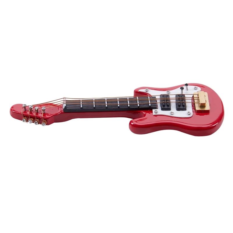 

1:12 Dollhouse Miniature Music Instrument Acoustic Guitar Red