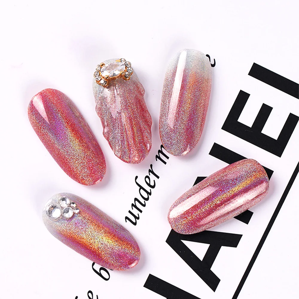 Блестящая голографическая пудра для ногтей 50 г 0 2 мм 1/128 |
