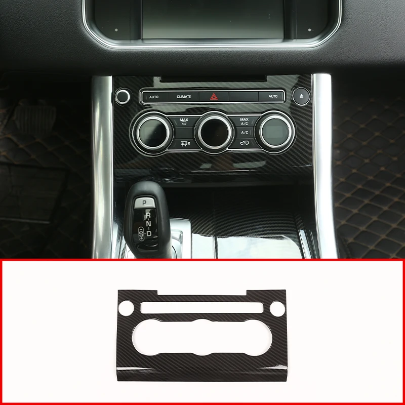 

Carbon Fiber Style ABS Plastic Center Console AC Panel Frame Cover Trim For Landrover Range Rover Sport RR Sport 2014-2018