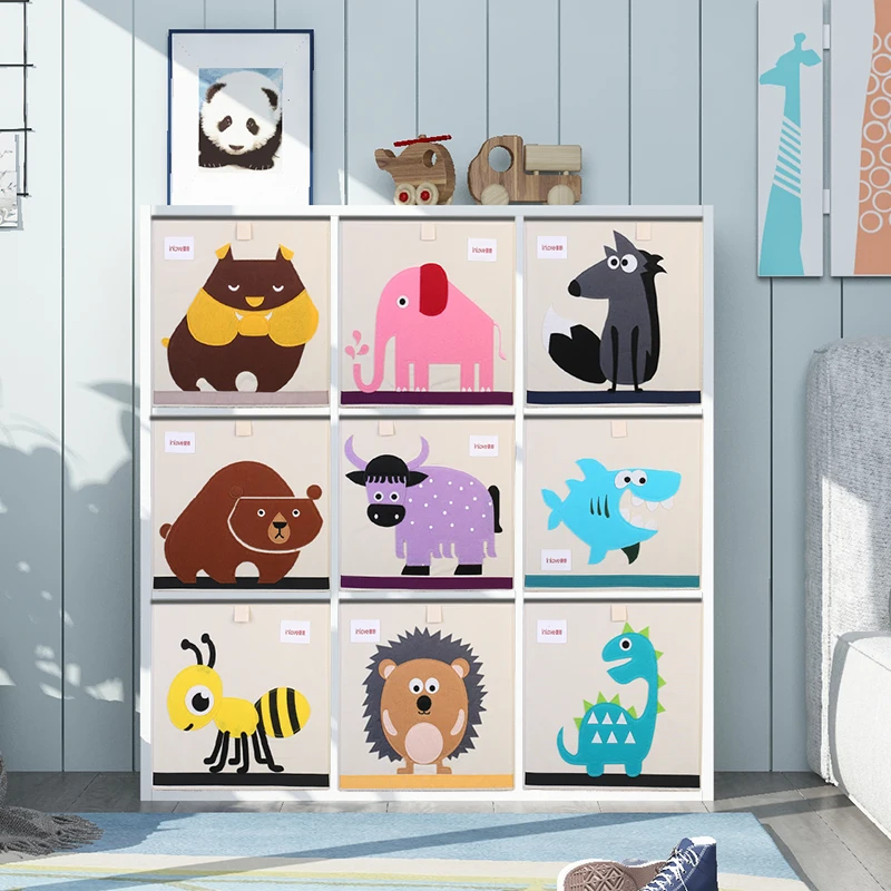 Коробка для хранения игрушек с героями мультфильмов складные корзины органайзер