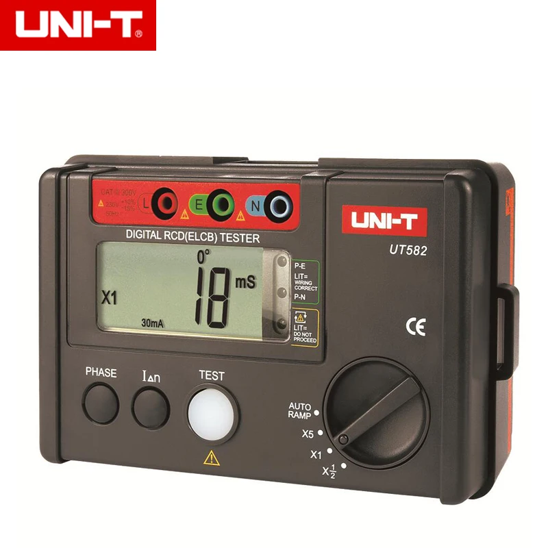 Флюоресцентный цифровой тестер RCD (ELCB) автоматический измеритель цепи утечки на