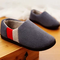 men slippers home memory foam winter short plush indoor slippers male comfy flock non slip house shoes big size 47 48
