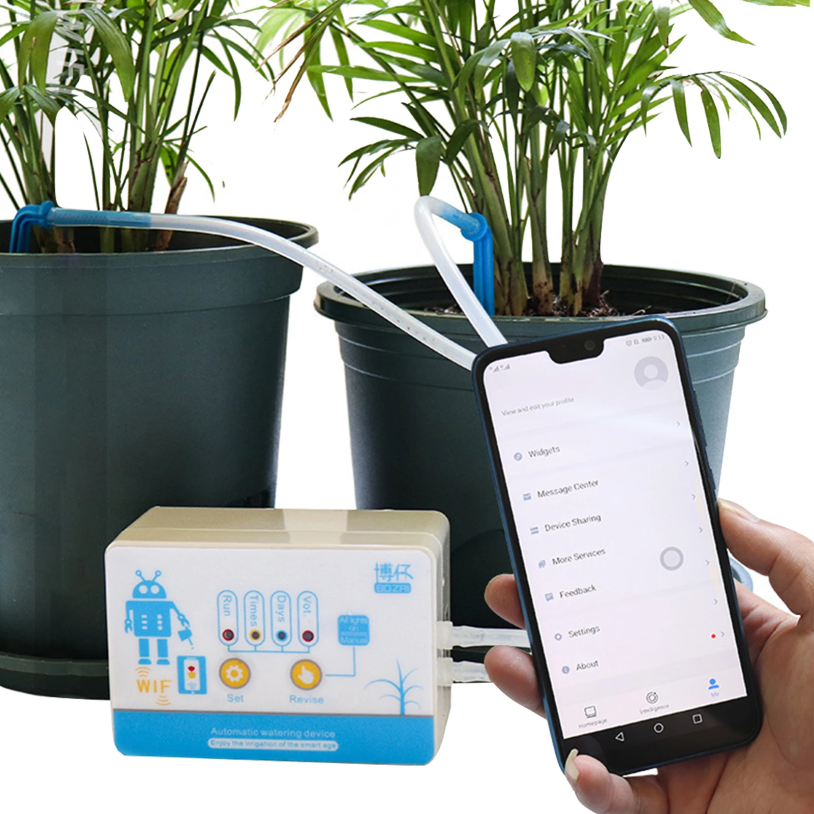 

Flower Bed Easy Install Automatic Drip Irrigation Kit Garden Tool Self Watering Houseplants Timer Yard APP Control Controller