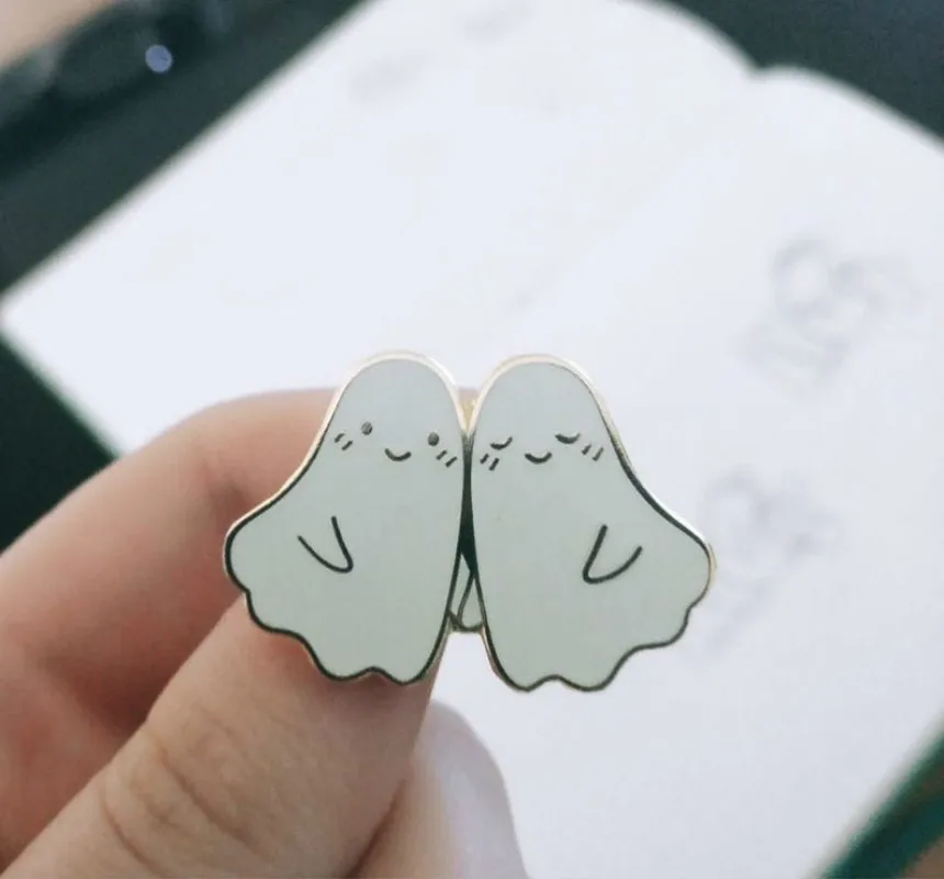 Хэллоуин милый светится в темноте призраки эмалированные булавки отворот значок