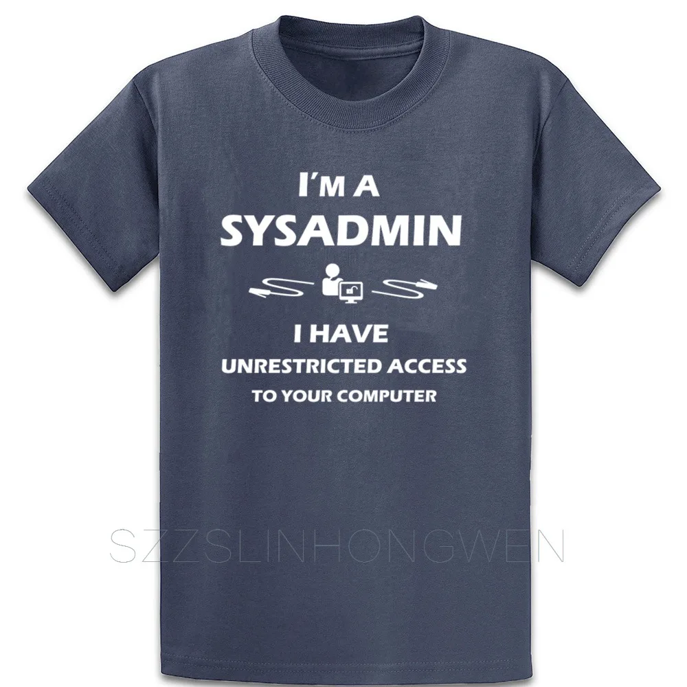 Proud Sysadmin футболка аутентичная весна осень вырез лодочкой хлопок печать